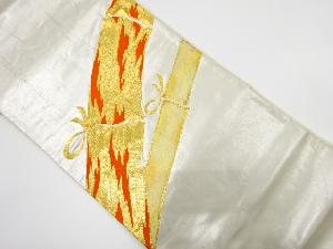 アンティーク　竹節模様刺繍袋帯（材料）